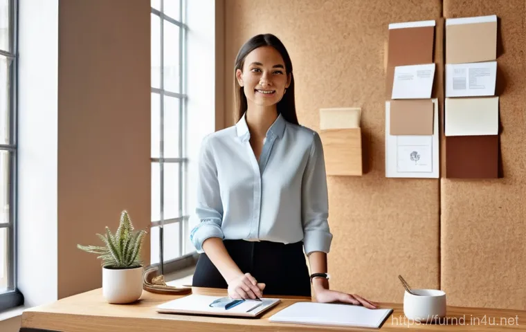 가구디자인 신입사원 업무 흐름 - **Prompt 1: The Spark of Creation: A Young Designer's Studio**
    A young, enthusiastic furniture d...