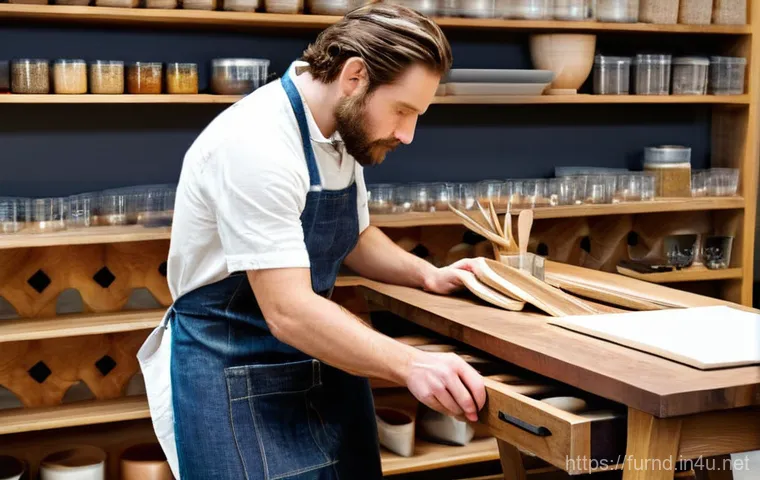 가구디자인 신입사원 업무 흐름 - **Prompt 1: The Spark of Creation: A Young Designer's Studio**
    A young, enthusiastic furniture d...