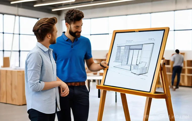 가구디자인 신입사원 업무 흐름 - **Prompt 2: The Alchemy of Materials: Tactile Exploration**
    A meticulous furniture designer (mal...